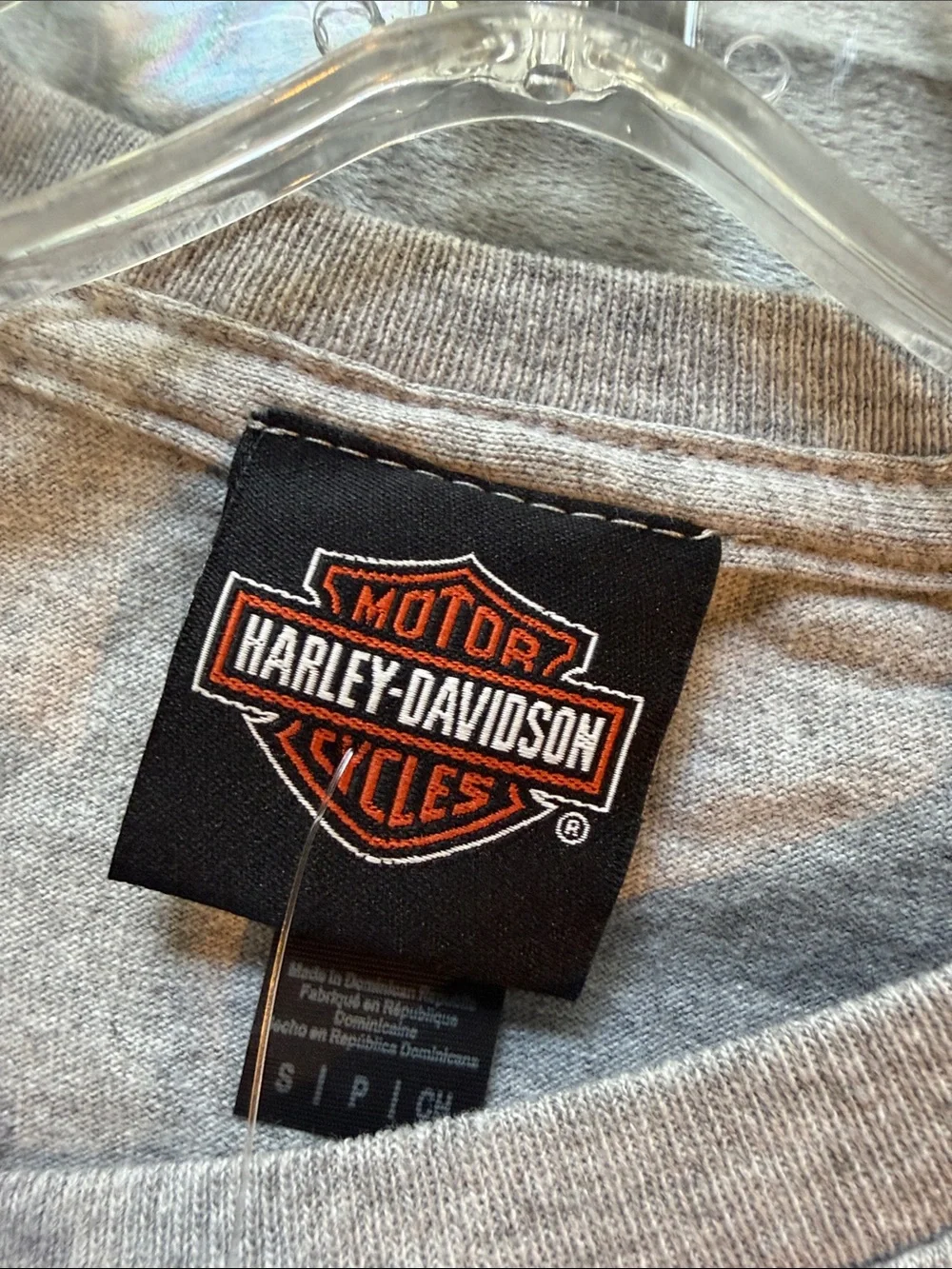 Harley-Davidson Big Kids  Gray Logo T-Shirt Size S/M.